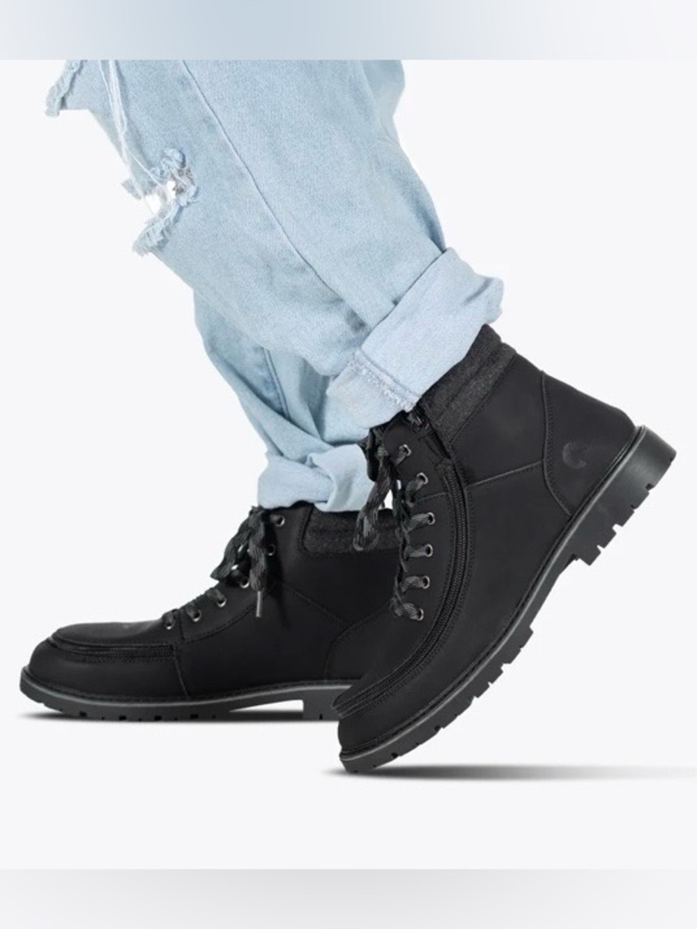 BILLY Boy’s Lug II Black Boots Size 1